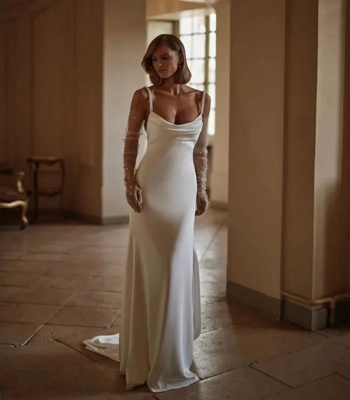 Open Back Mermaid Wedding Dress