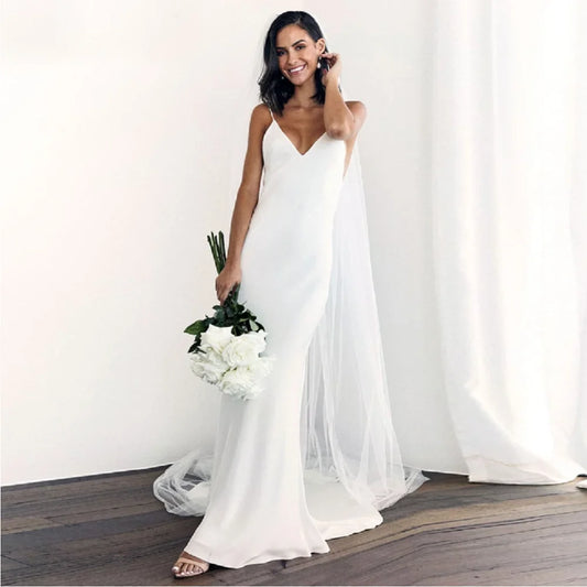 Backless Mermaid Bridal Gown